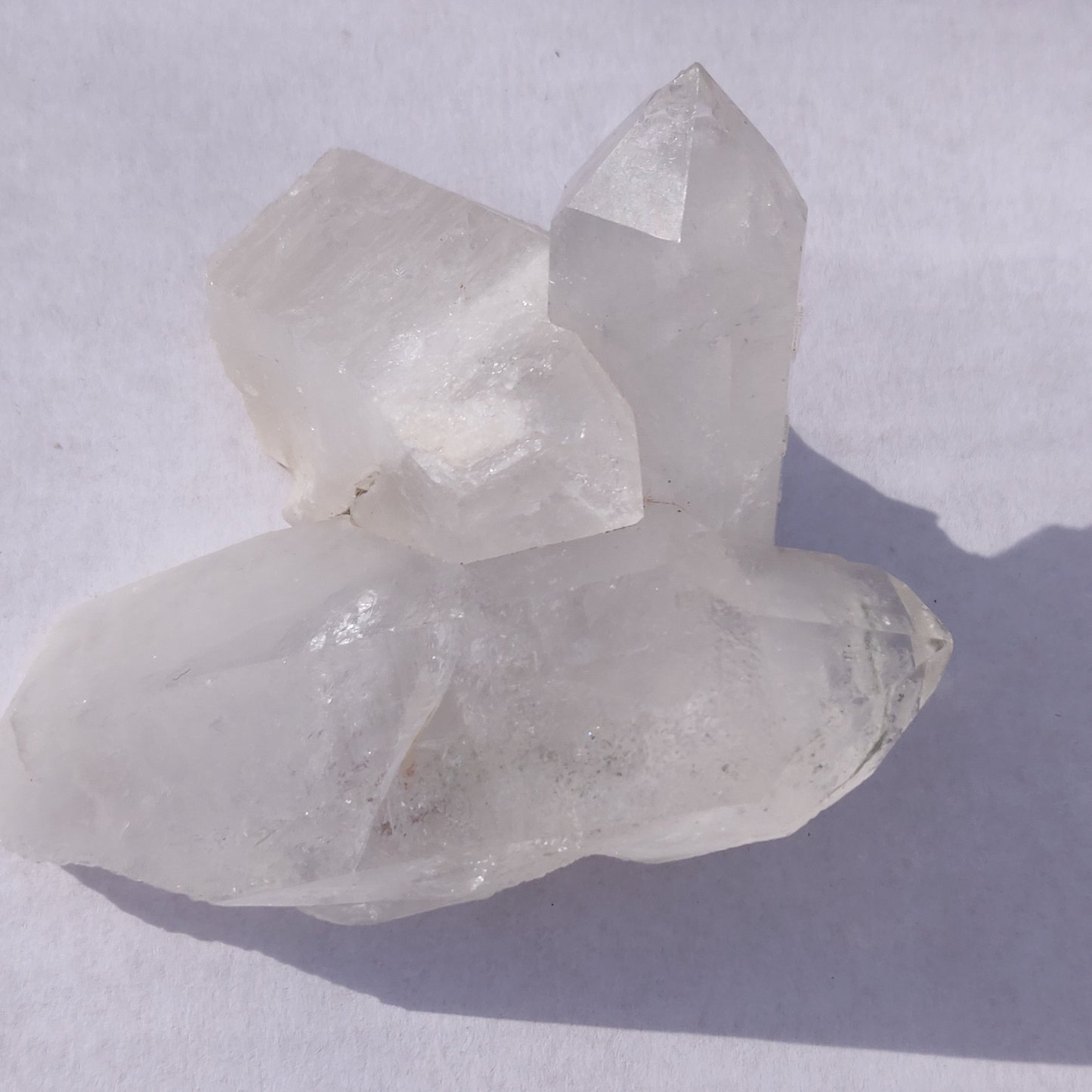 Raw Clear Quartz Cluster with Green Chlorite Inclusions (#A1)