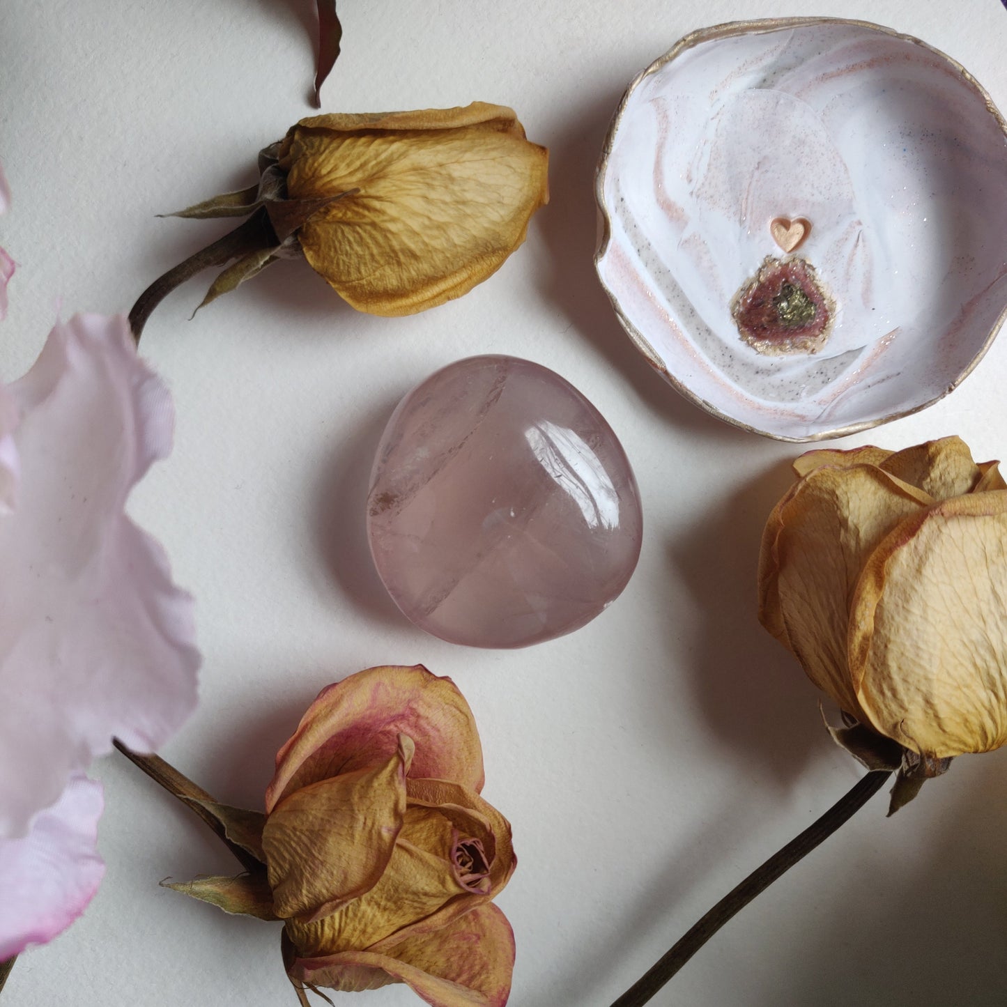 Rose Quartz Palm Stone (#1)