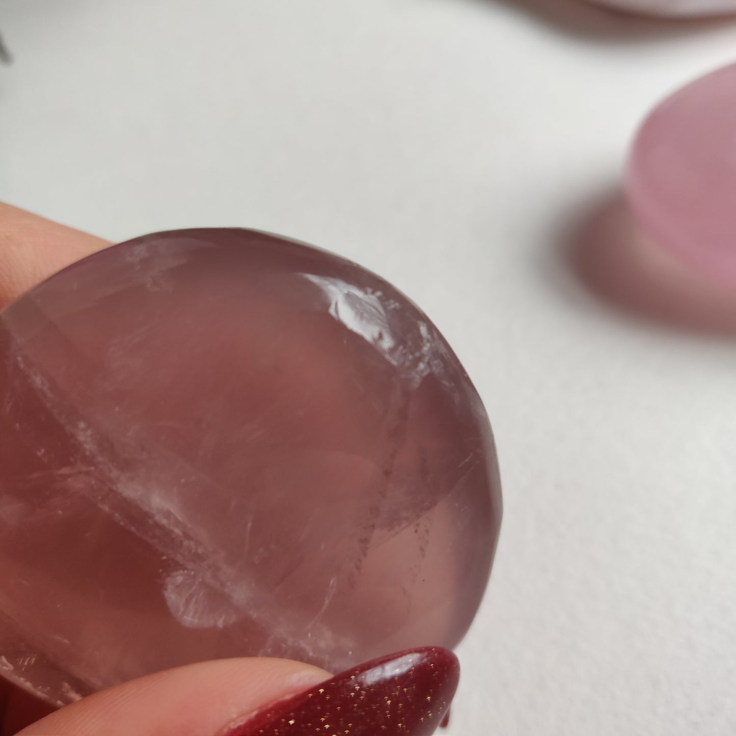 Rose Quartz Palm Stone (#1)