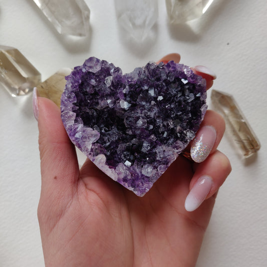 Amethyst Geode Heart (#2A) - Simply Affinity