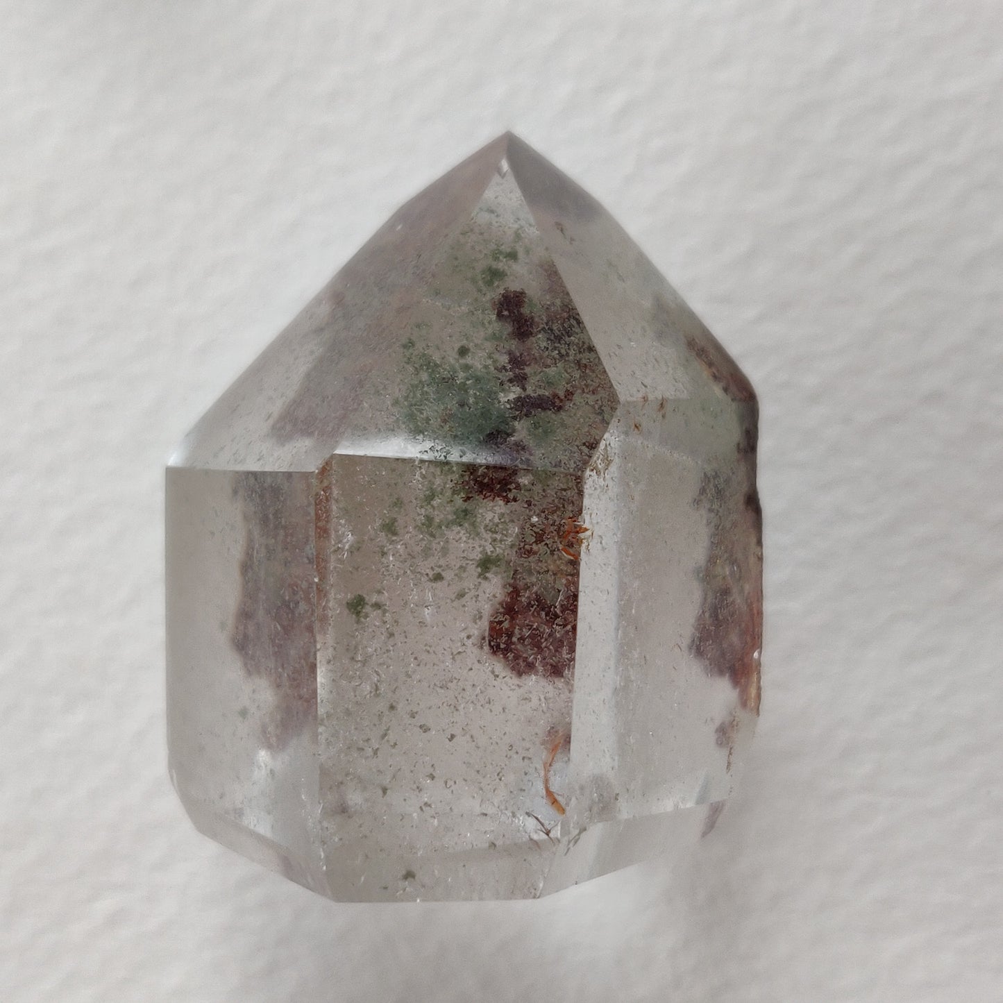 Garden Quartz Point, Lodolite Point with Green Chlorite Inclusions (#2A)