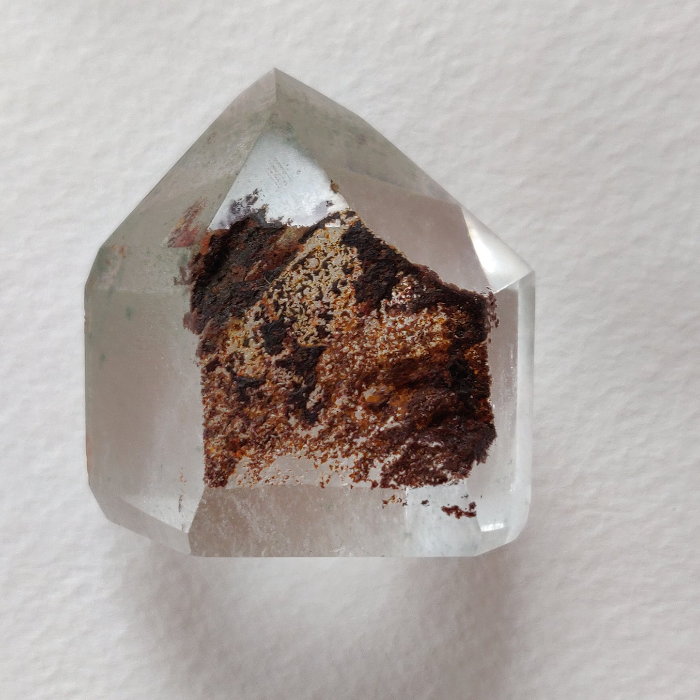 Garden Quartz Point, Lodolite Point with Green Chlorite Inclusions (#2A)