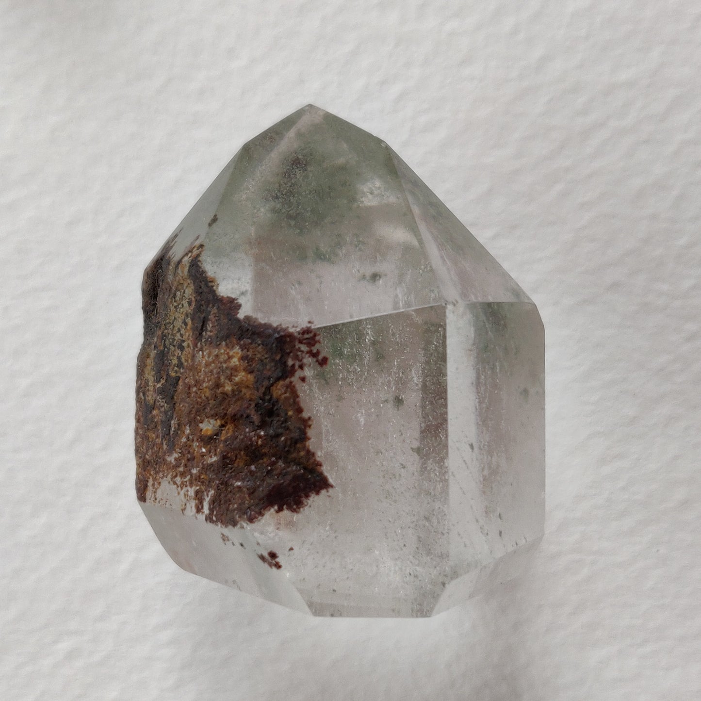 Garden Quartz Point, Lodolite Point with Green Chlorite Inclusions (#2A)