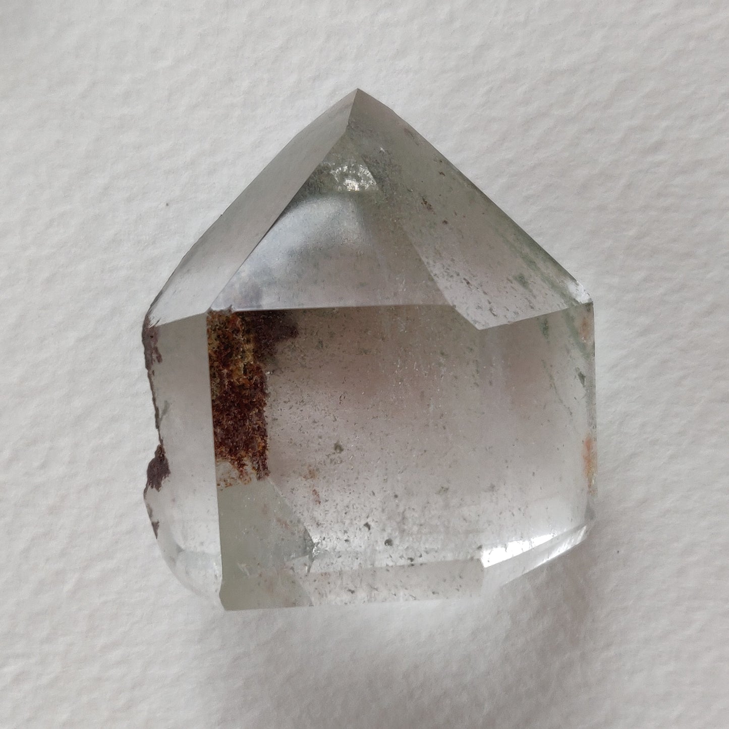 Garden Quartz Point, Lodolite Point with Green Chlorite Inclusions (#2A)