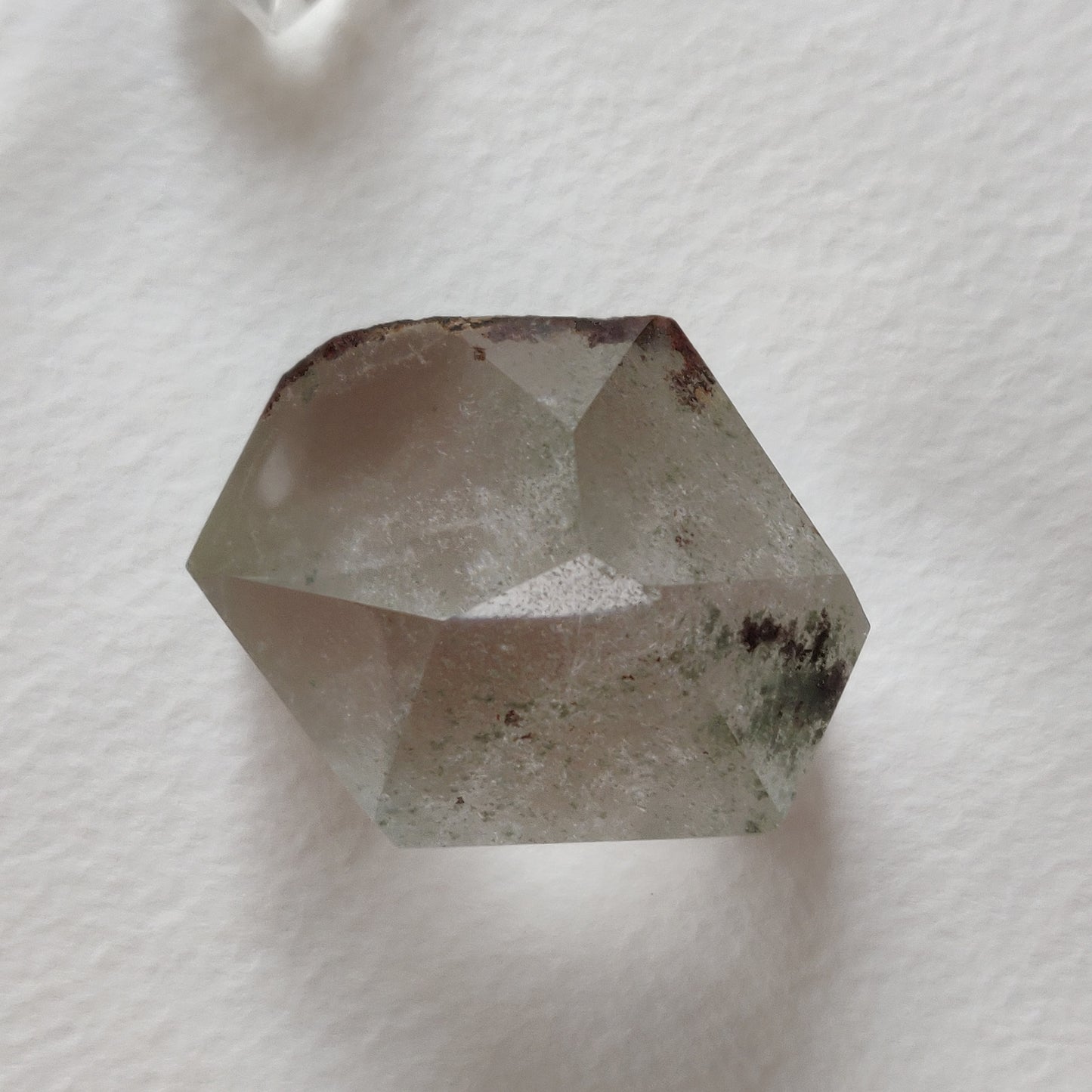 Garden Quartz Point, Lodolite Point with Green Chlorite Inclusions (#2A)