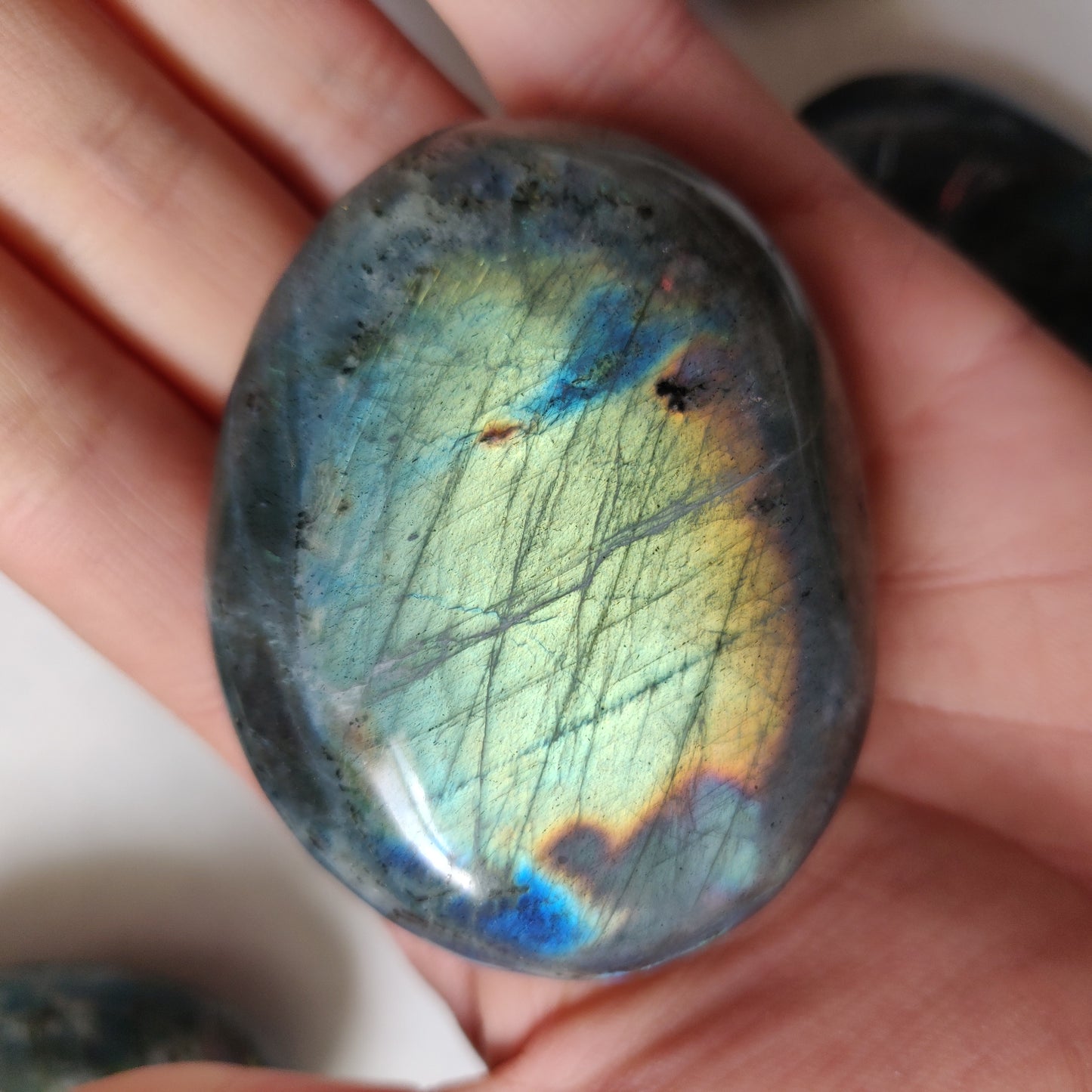 Labradorite Palm Stone (#166)