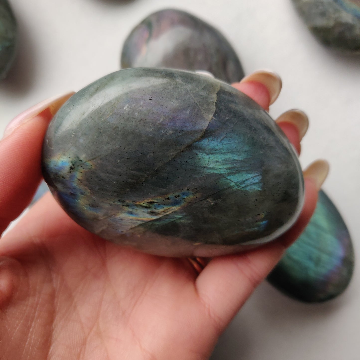 Labradorite Palm Stone (#187)