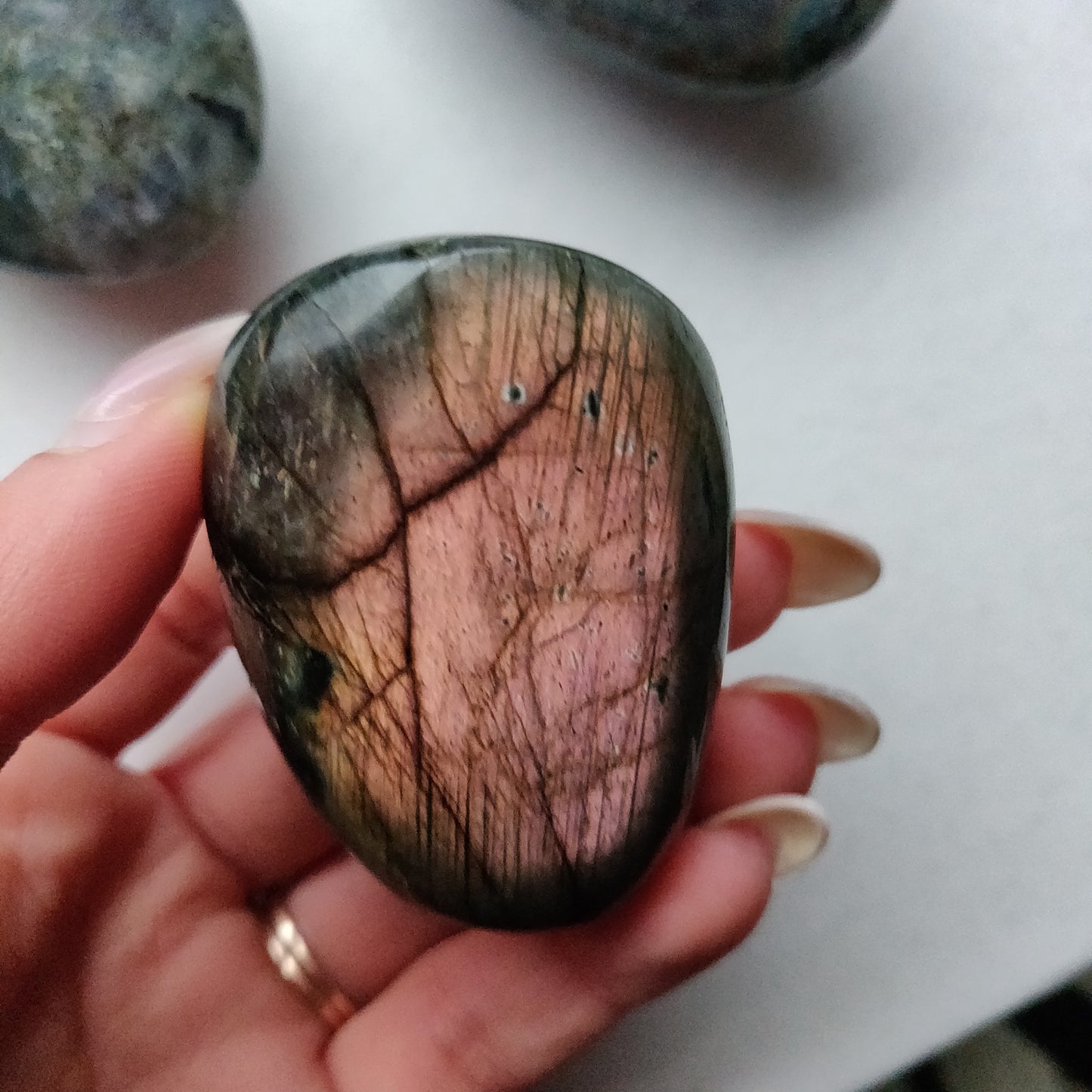 Labradorite Palm Stone (#176)