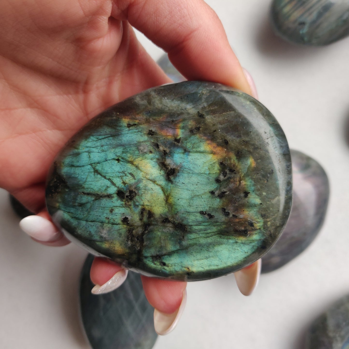 Labradorite Palm Stone (#182)