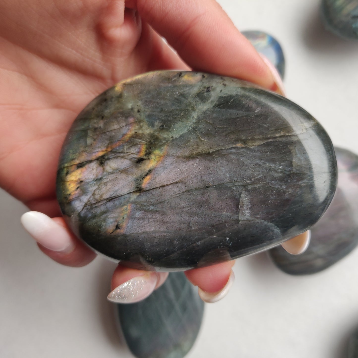Labradorite Palm Stone (#182)
