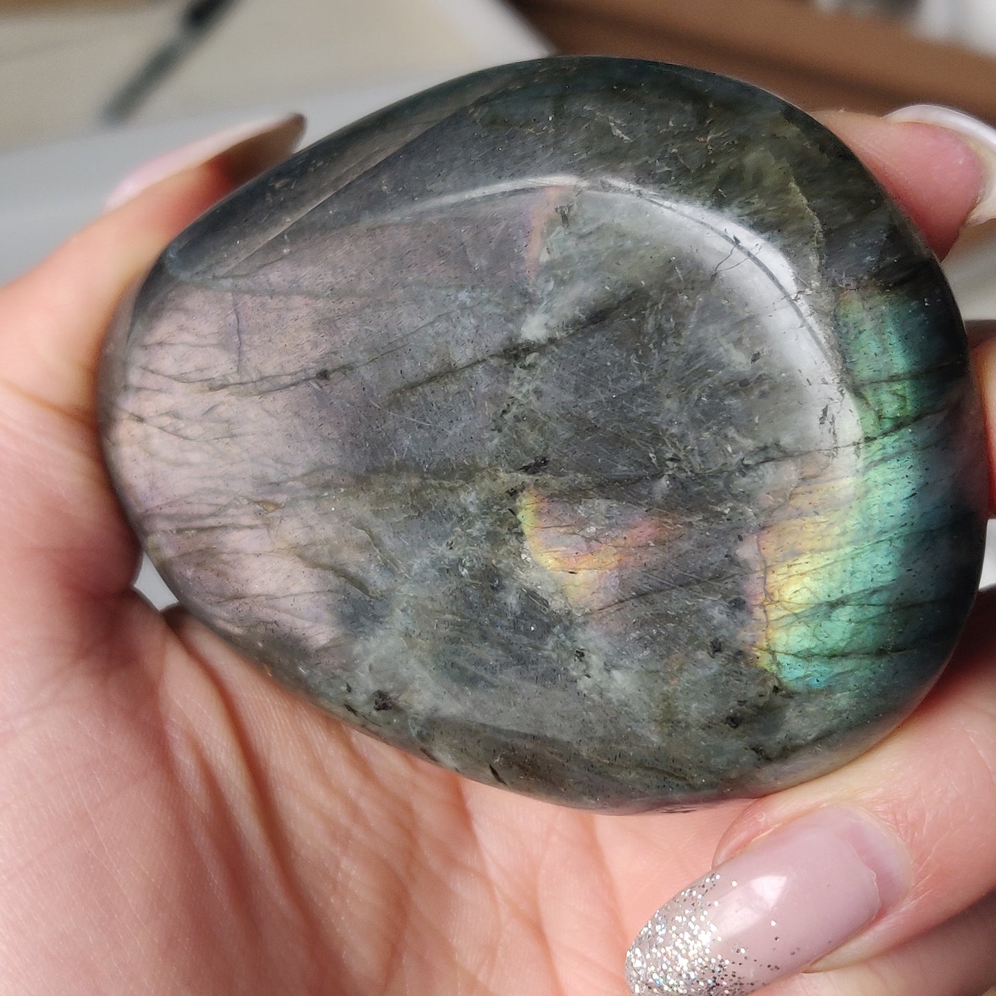 Labradorite Palm Stone (#182)