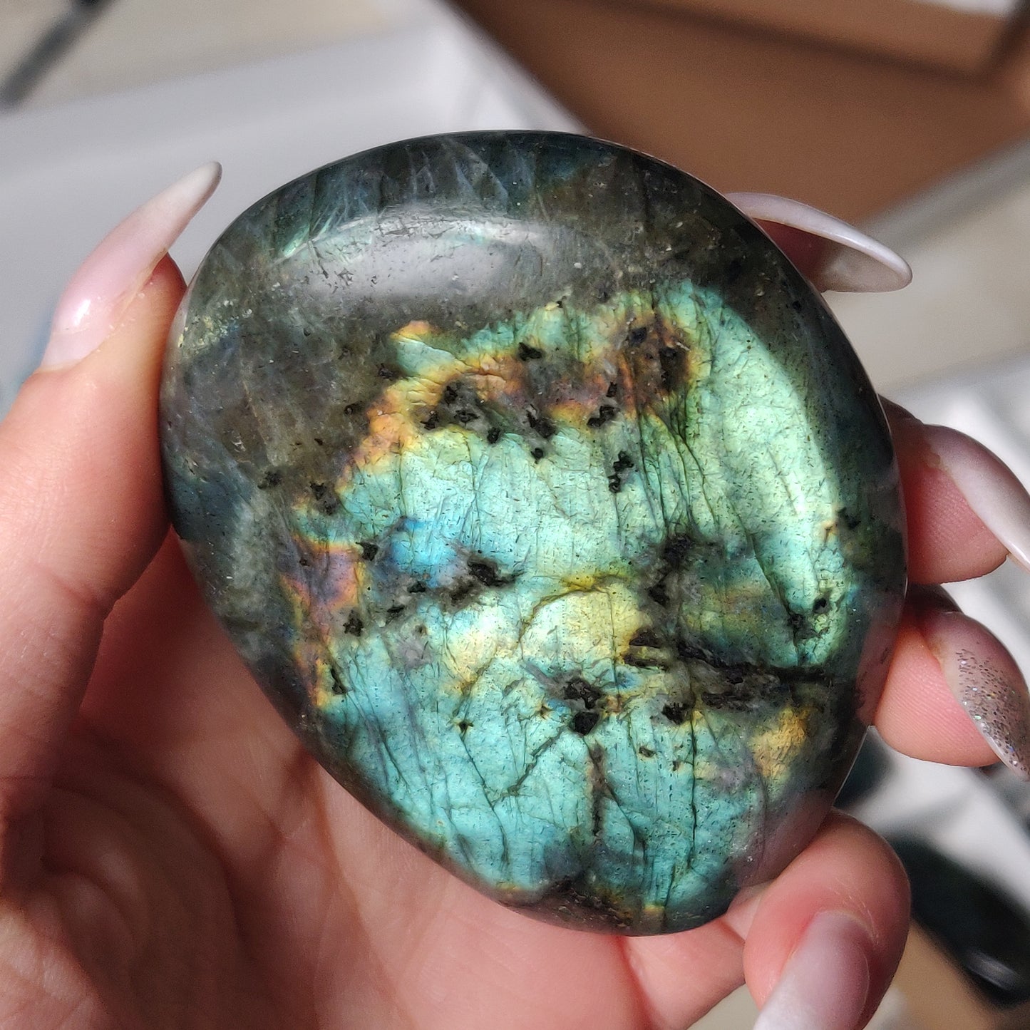 Labradorite Palm Stone (#182)