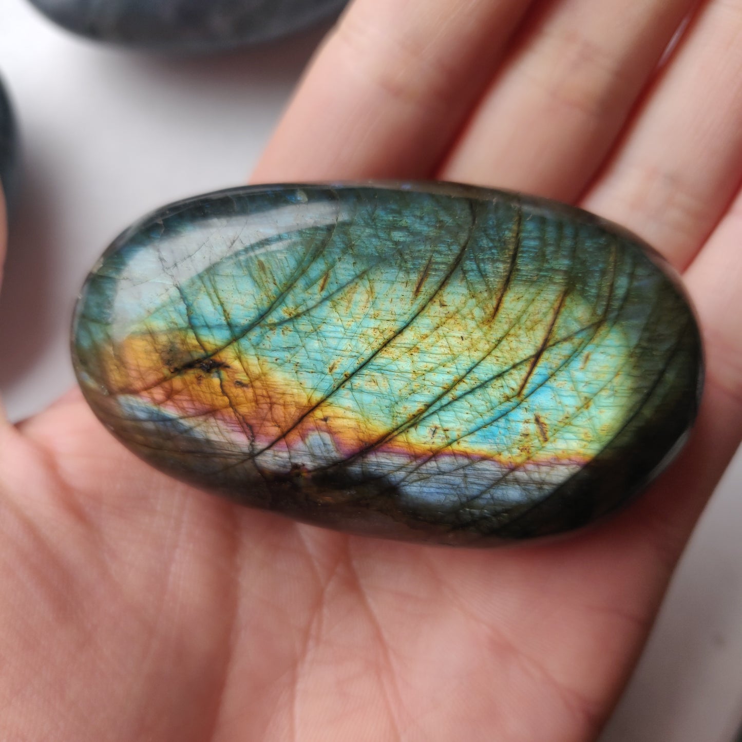 Labradorite Palm Stone (#183)