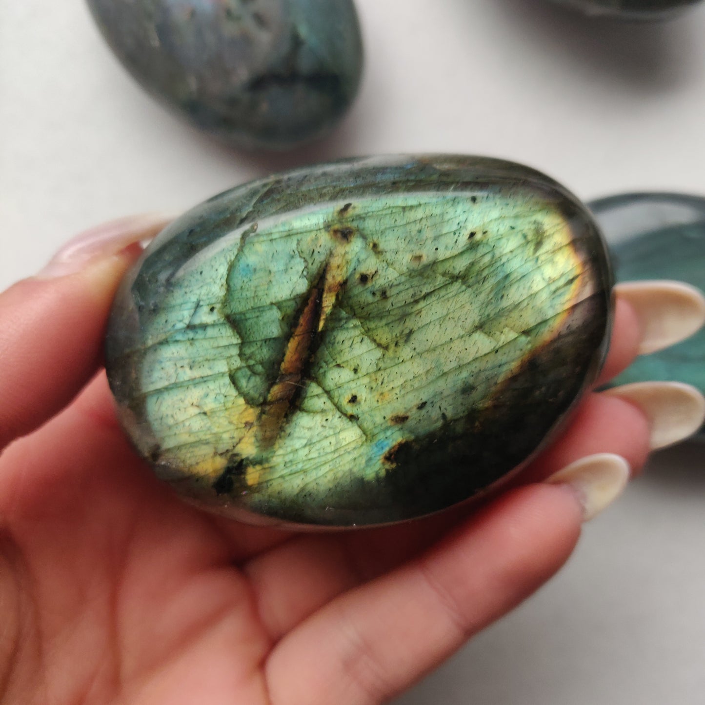 Labradorite Palm Stone (#125)
