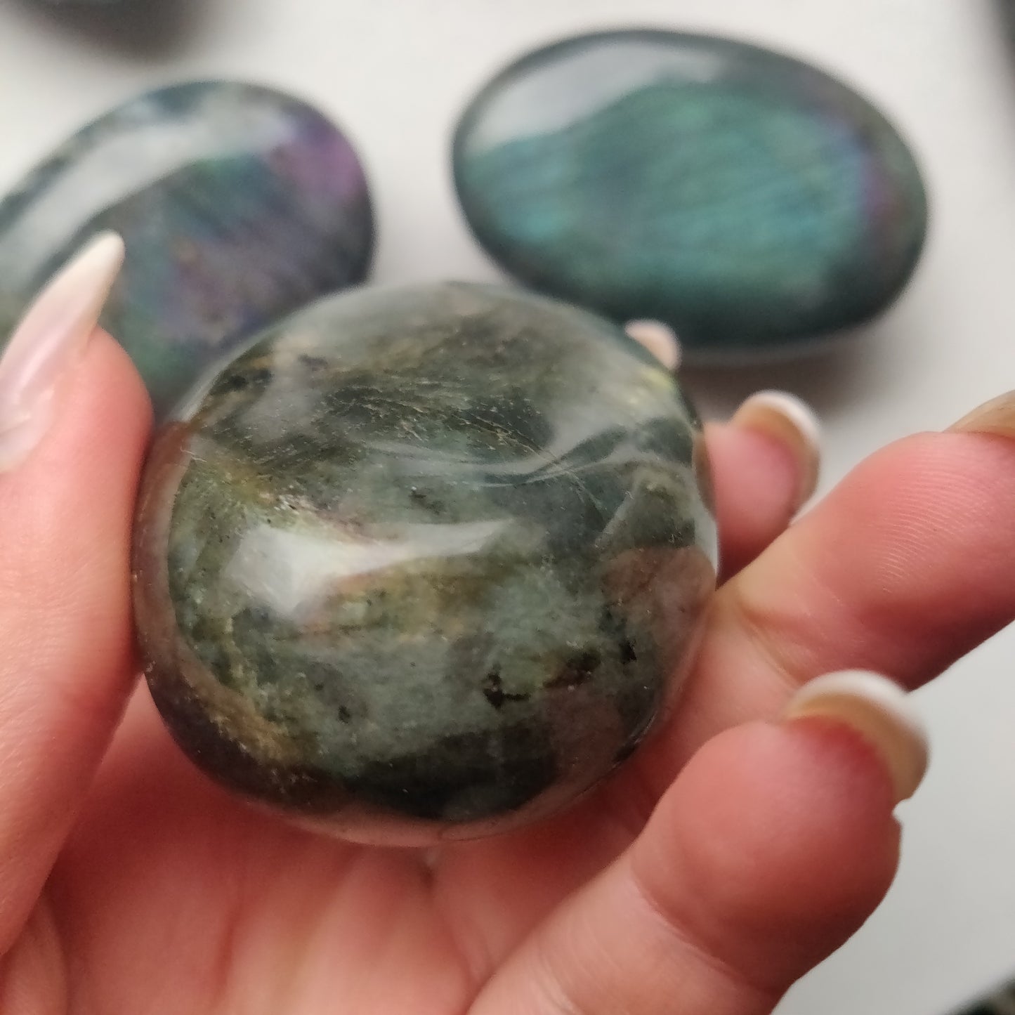 Labradorite Palm Stone (#125)
