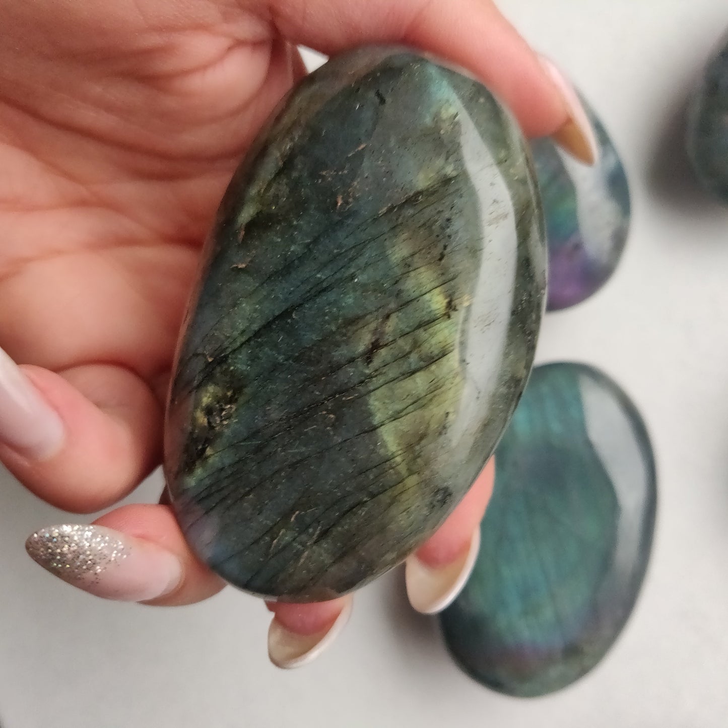 Labradorite Palm Stone (#164)