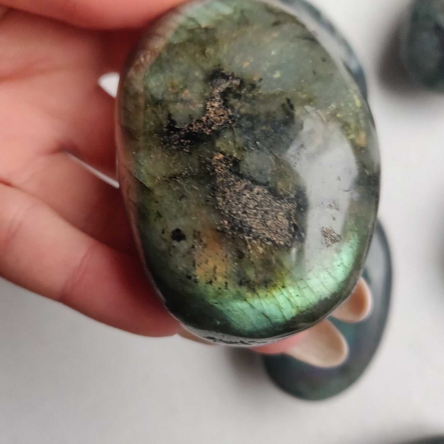 Labradorite Palm Stone (#164)