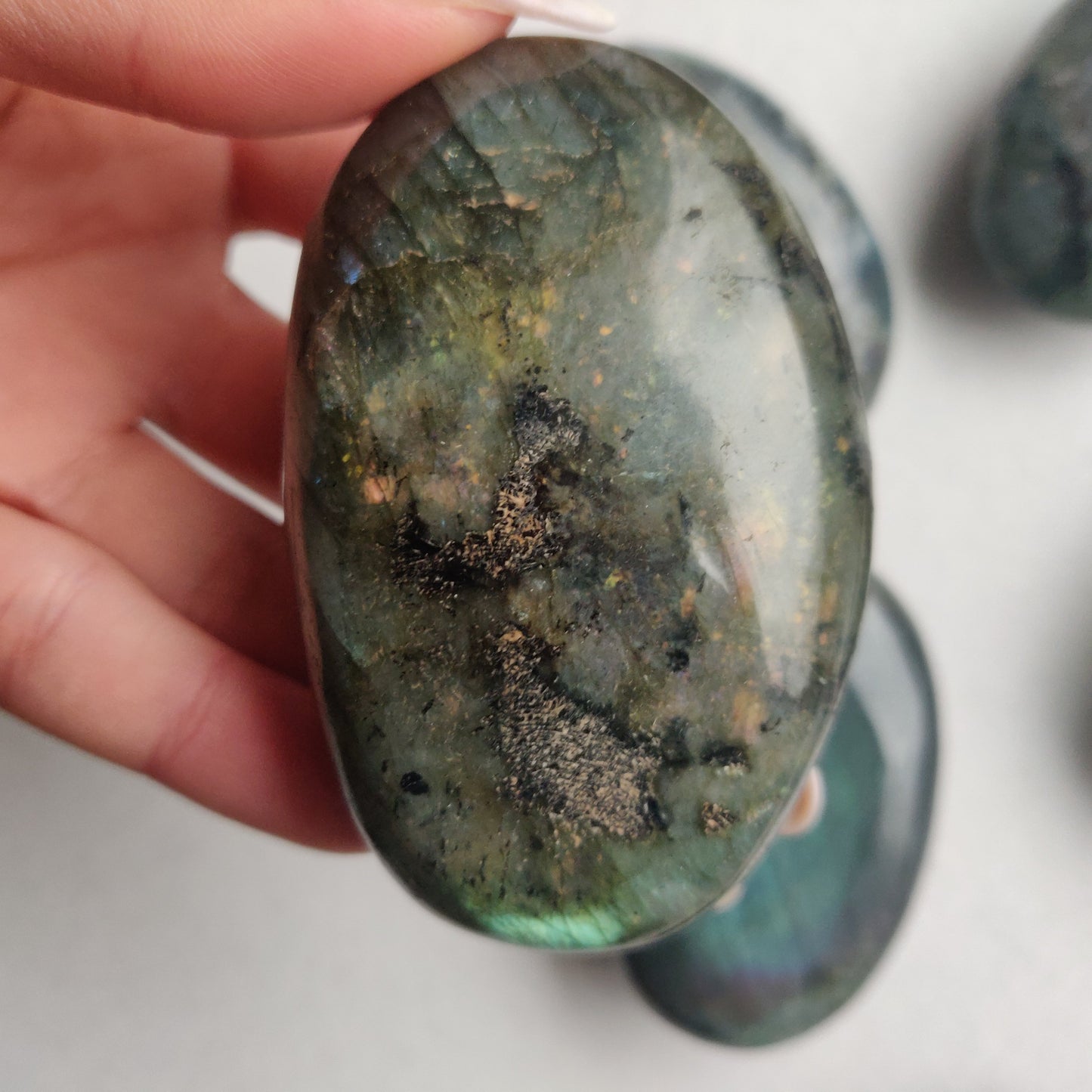 Labradorite Palm Stone (#164)