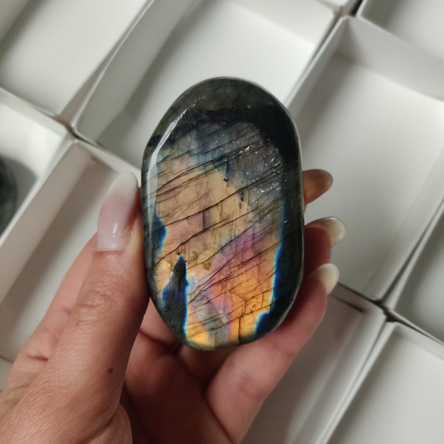 Labradorite Palm Stone (#196)