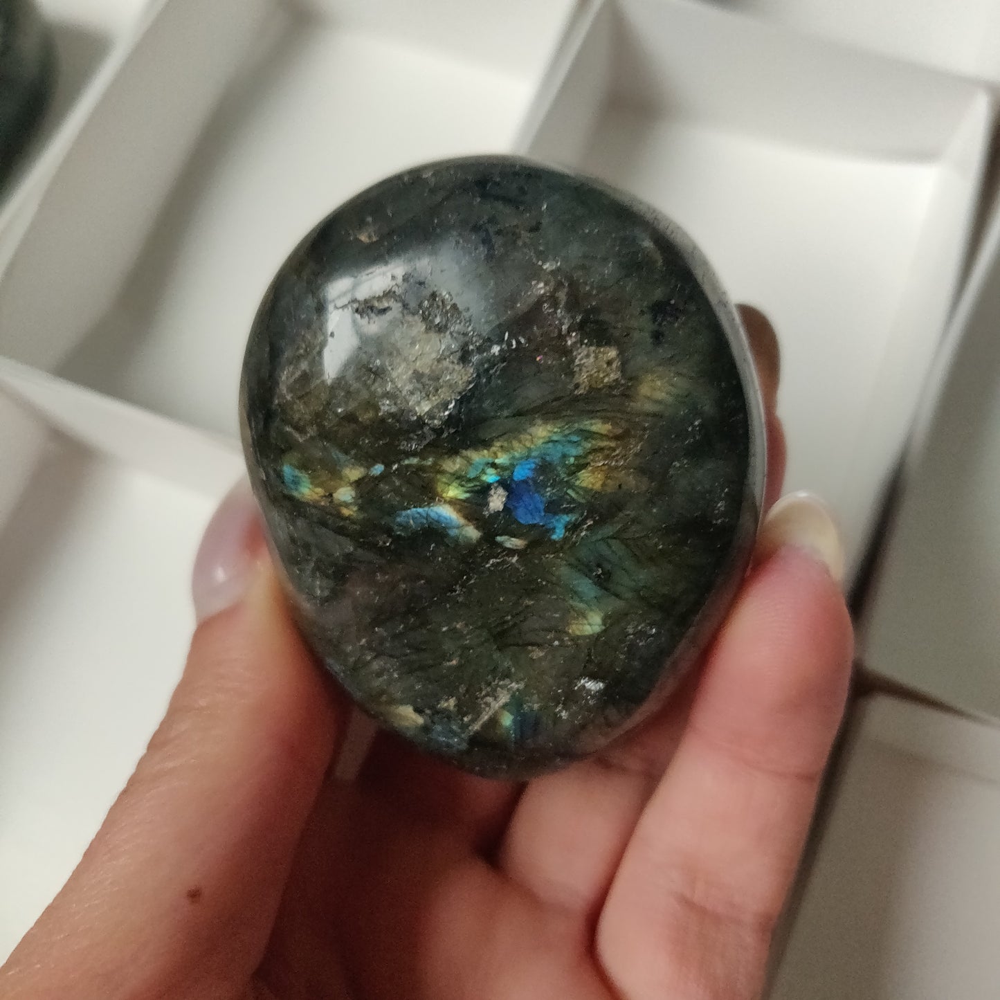 Labradorite Palm Stone (#168)