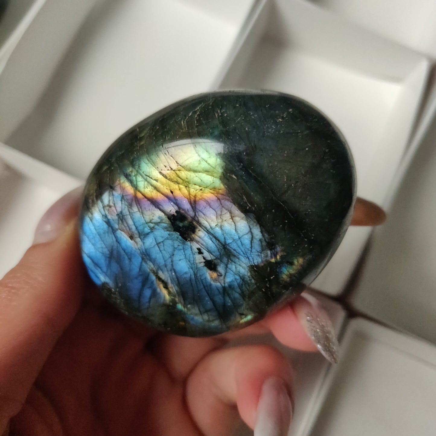 Labradorite Palm Stone (#168)