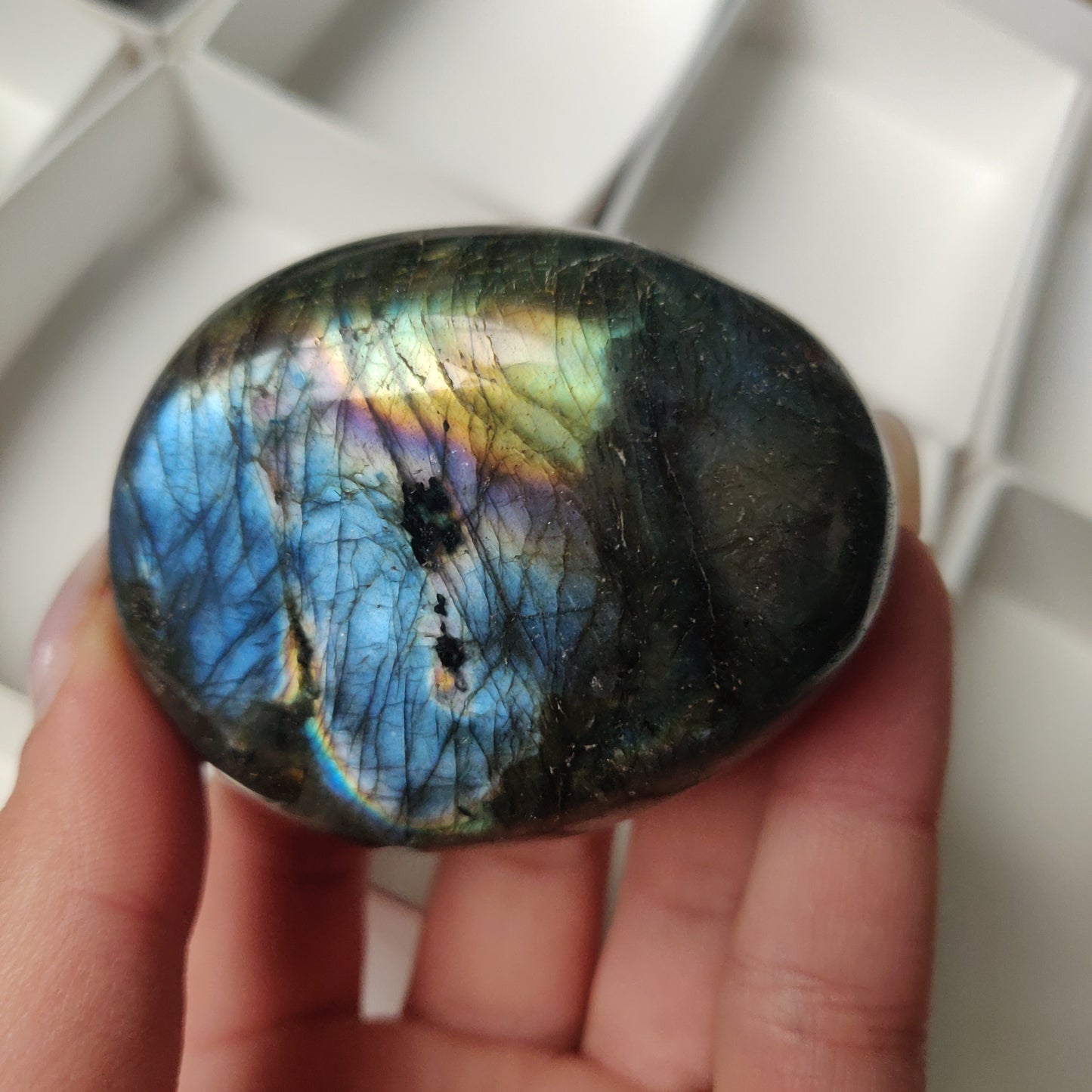 Labradorite Palm Stone (#168)
