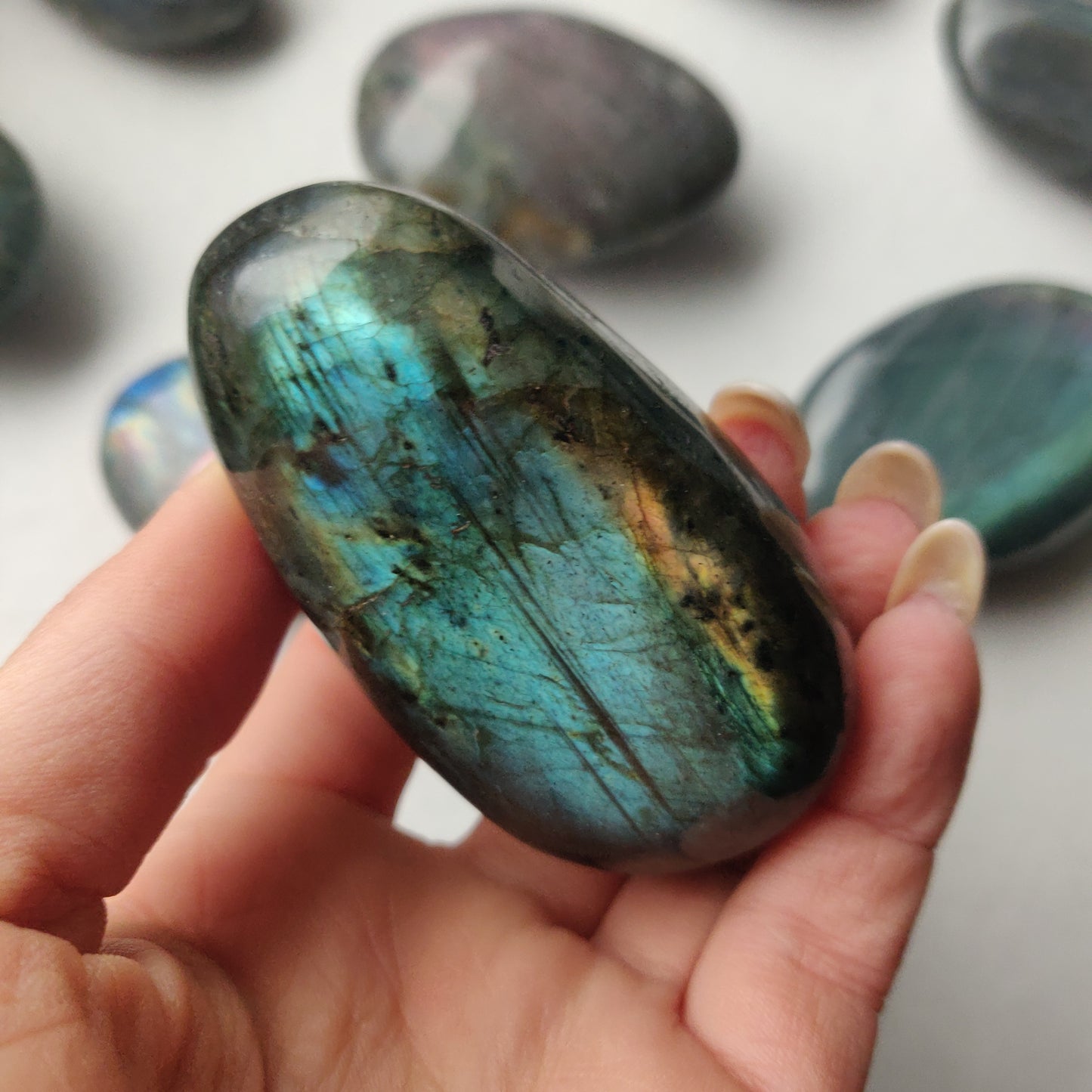 Labradorite Palm Stone (#155)