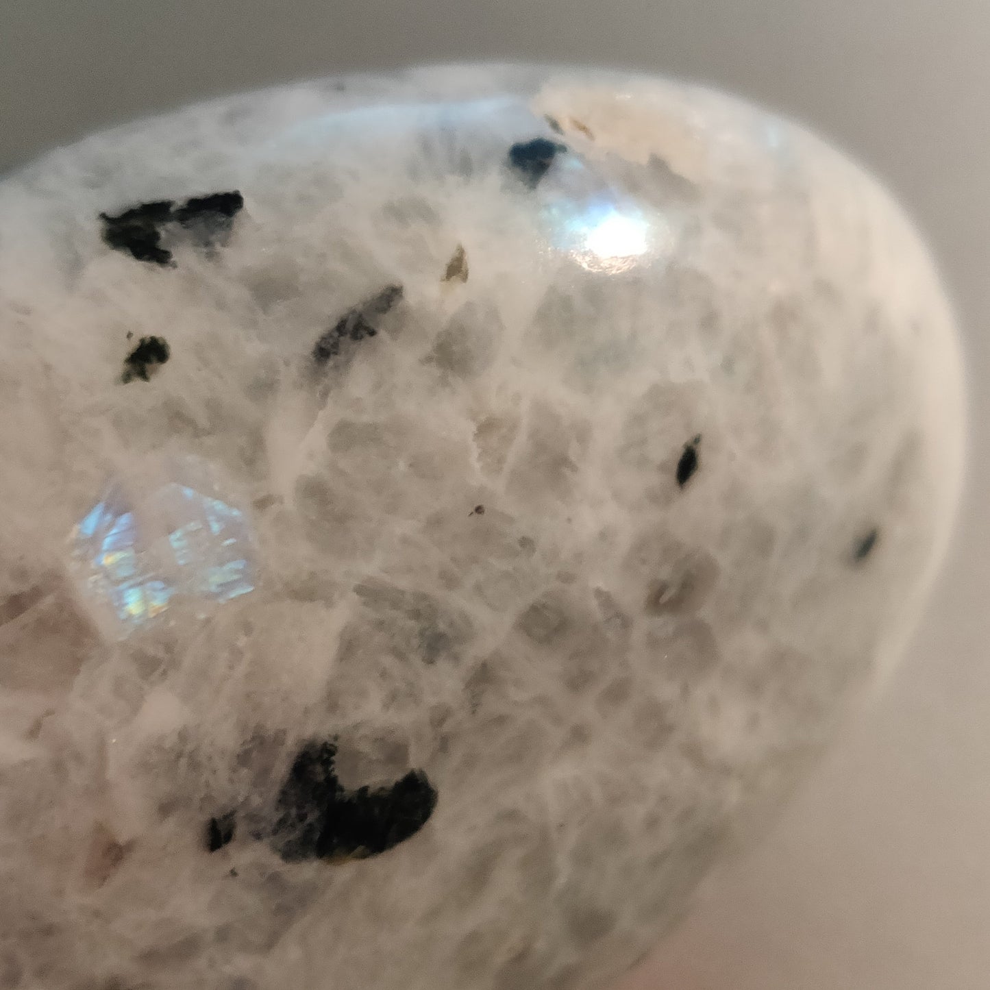 Rainbow Moonstone Palm Stone (#1)