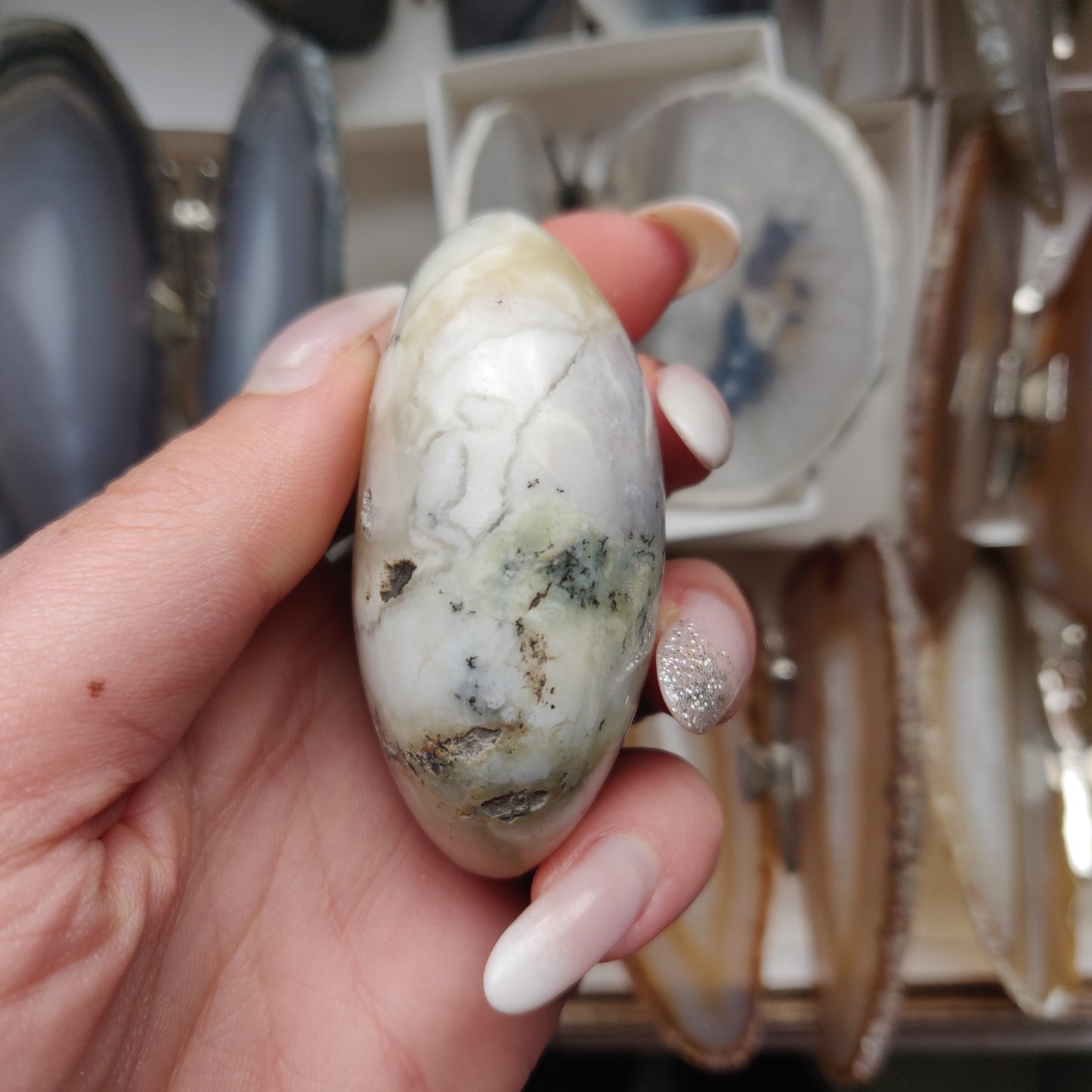 Dendritic Opal Palm Stone (#31)