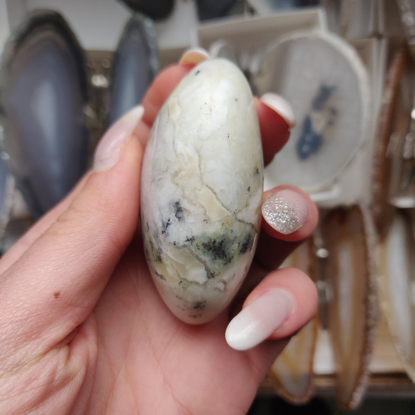 Dendritic Opal Palm Stone (#31)