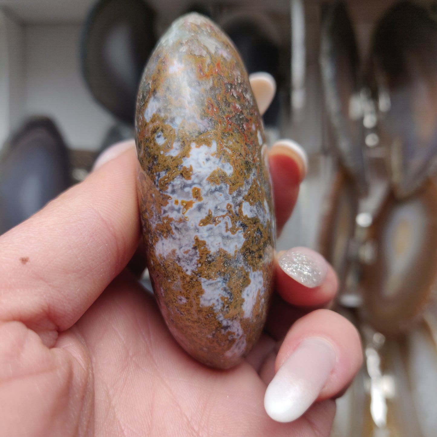 Ocean Jasper Palm Stone (#35)