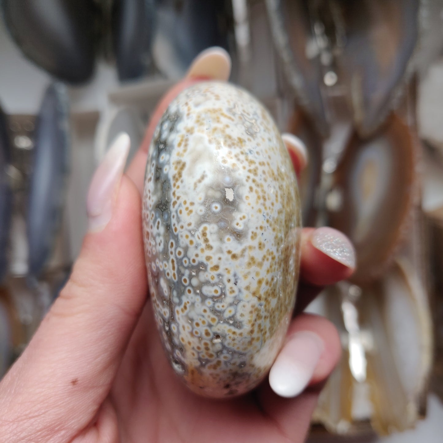 Ocean Jasper Palm Stone (#34)