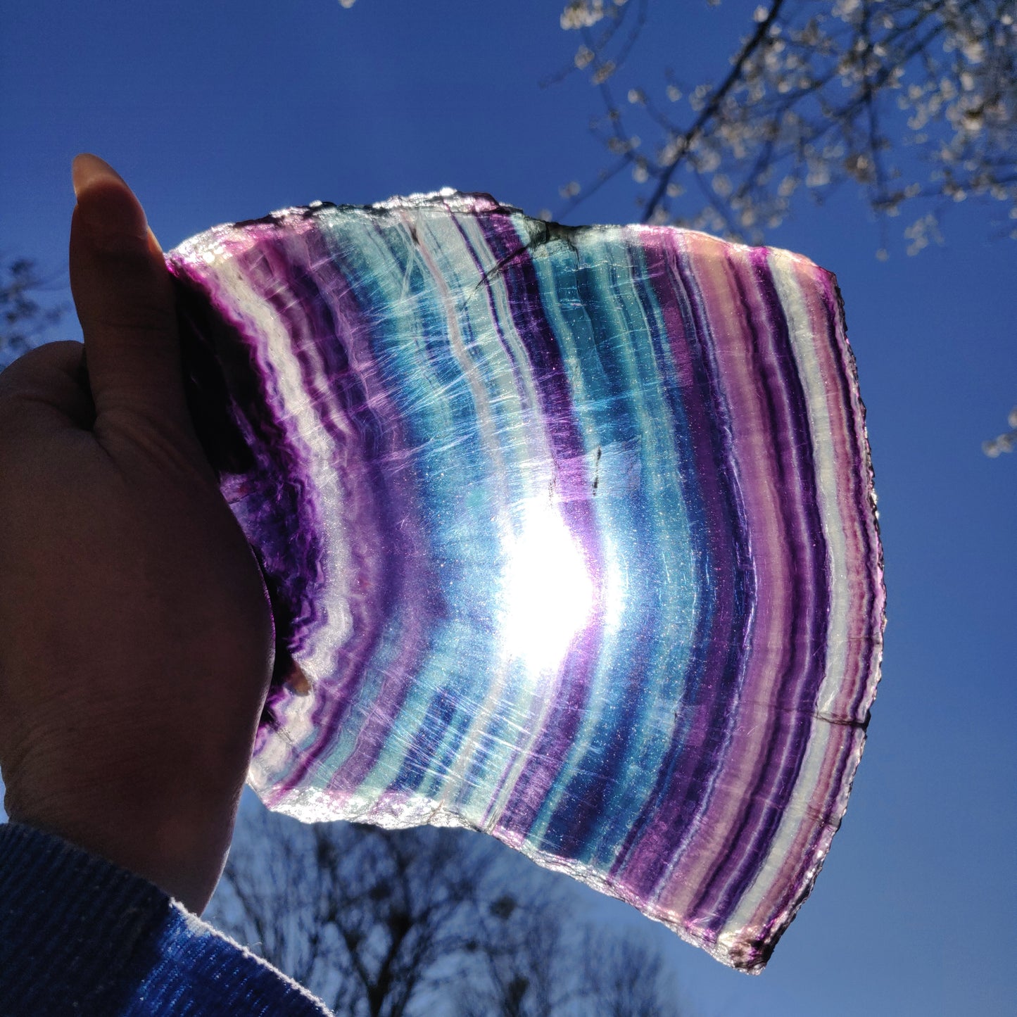 AAA Rainbow Fluorite Slab over 1.5 LBS! (#1A) - Simply Affinity