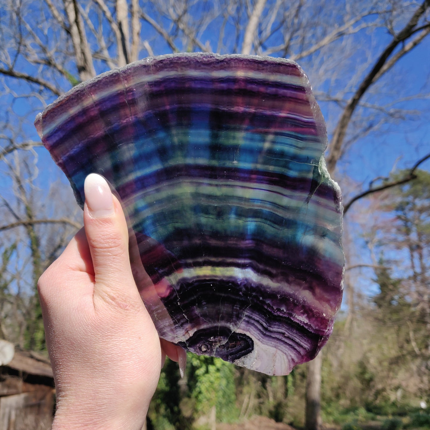 AAA Rainbow Fluorite Slab over 1.5 LBS! (#1A) - Simply Affinity
