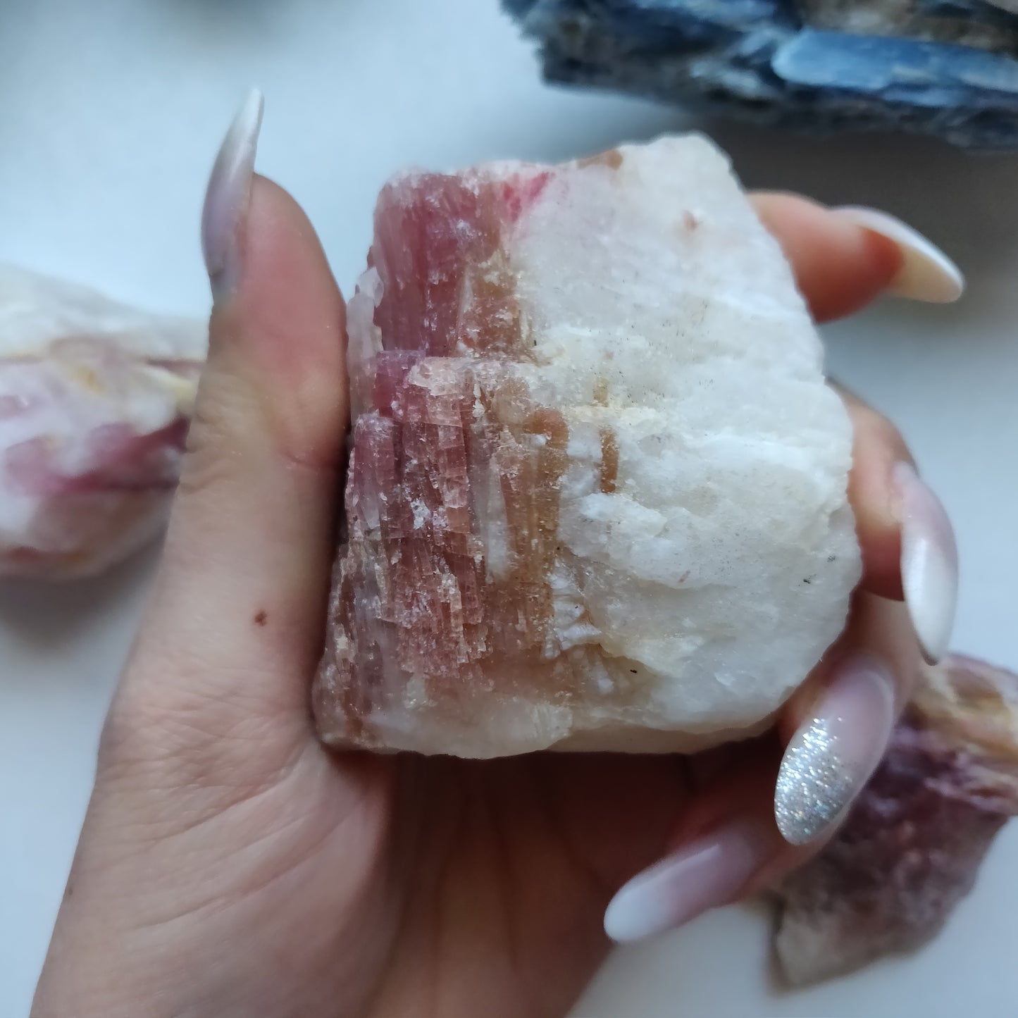 Pink Tourmaline in Quartz (#3T)