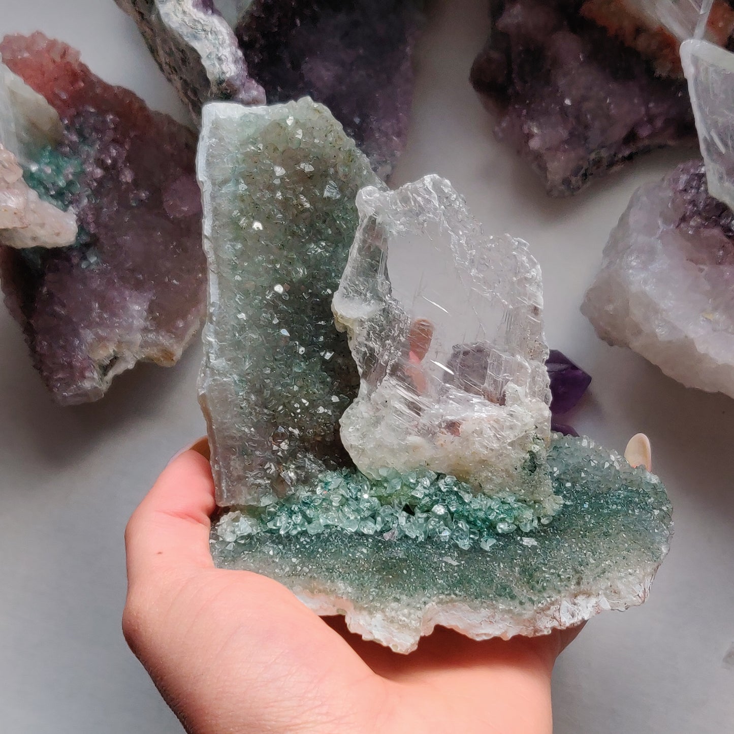 Amethyst & Selenite Sculpture (#1) - Simply Affinity