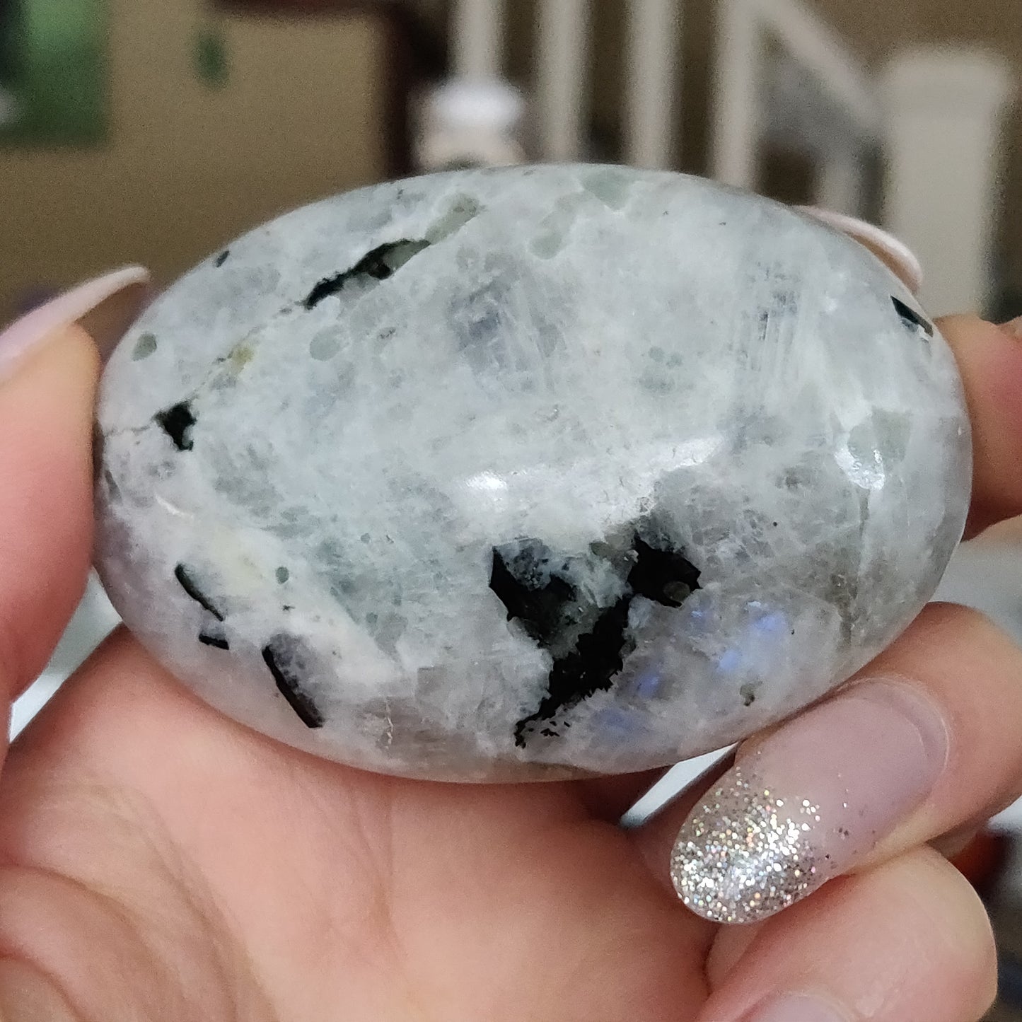 Rainbow Moonstone Palm Stone (#14)