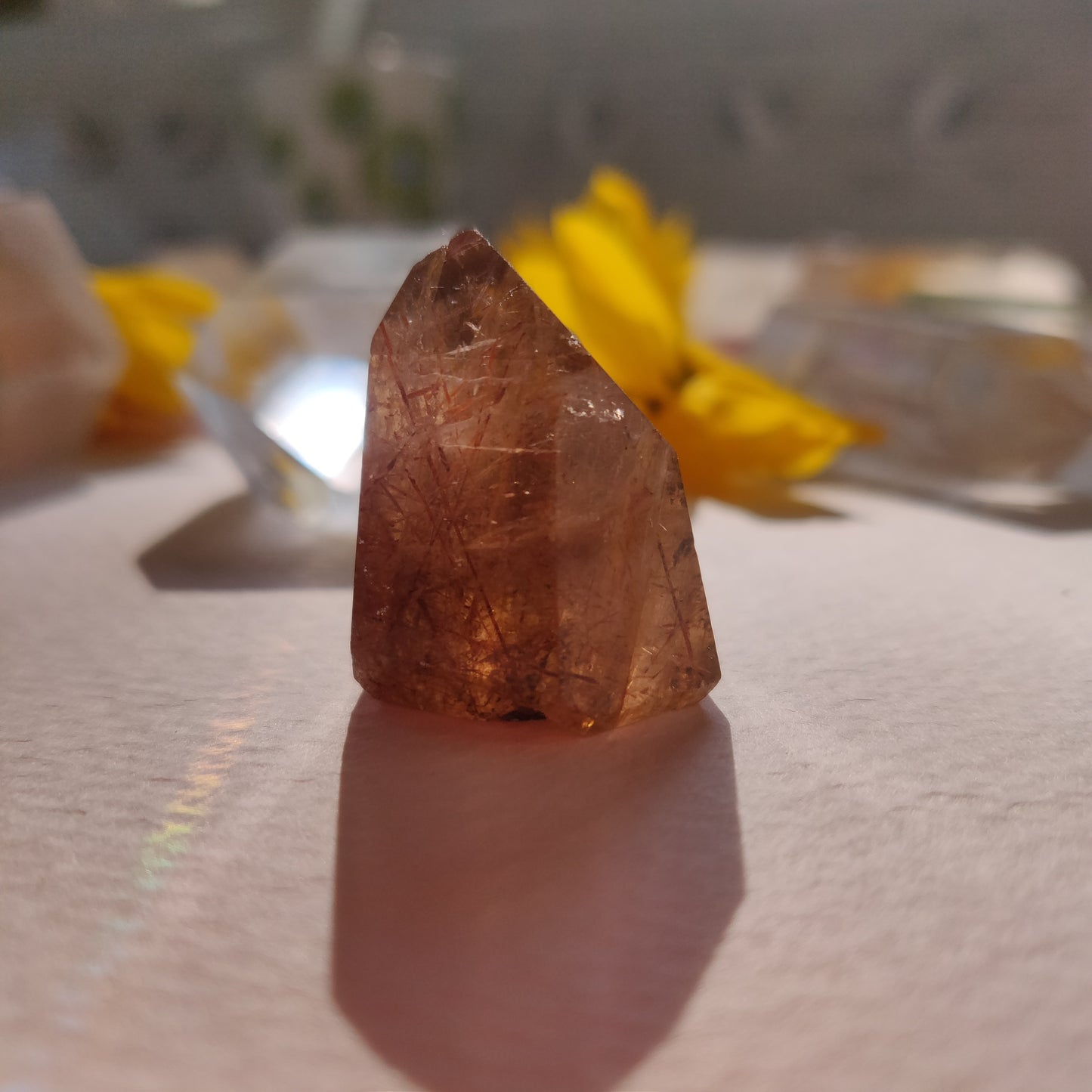 Rutilated Smoky Quartz Point (#6)
