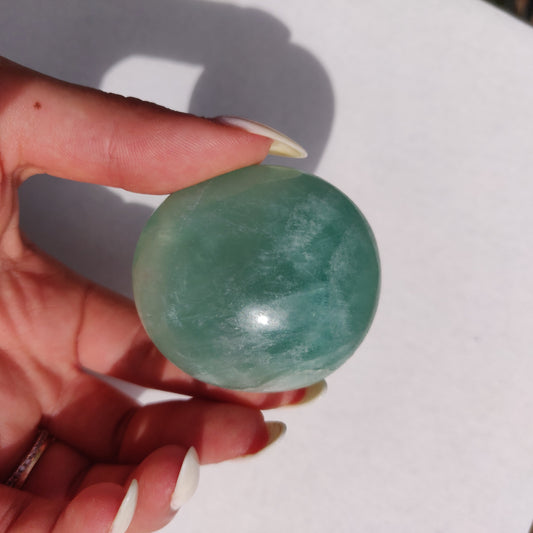 Fluorite Palm Stone (#8)