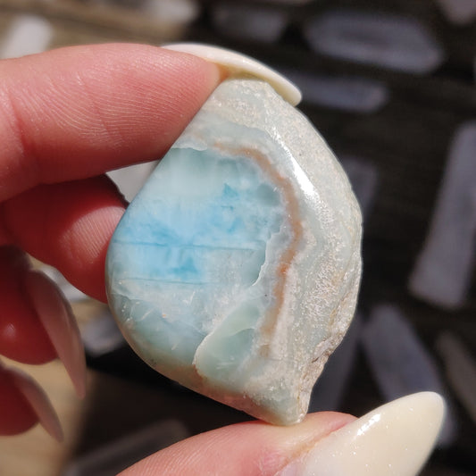 Polished Larimar Slab (#13)
