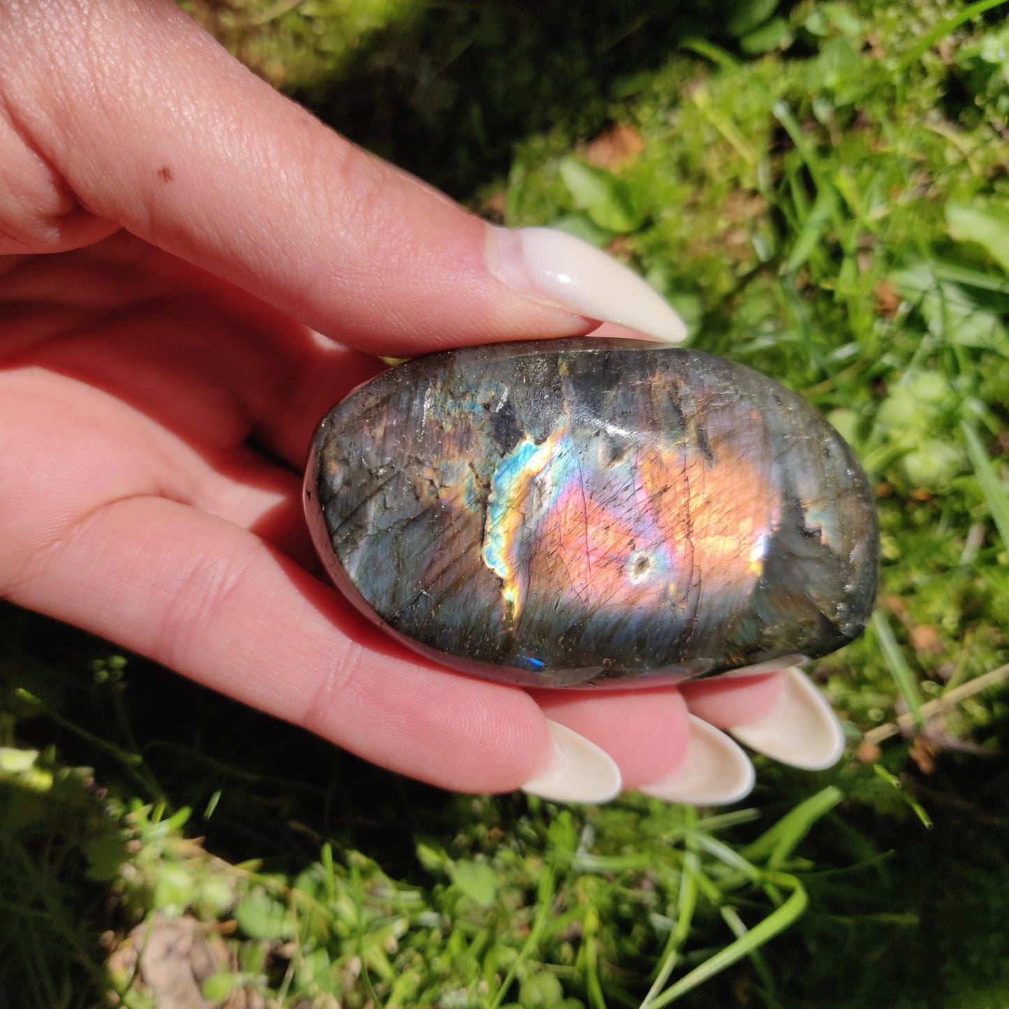 Labradorite Palm Stone (#214)