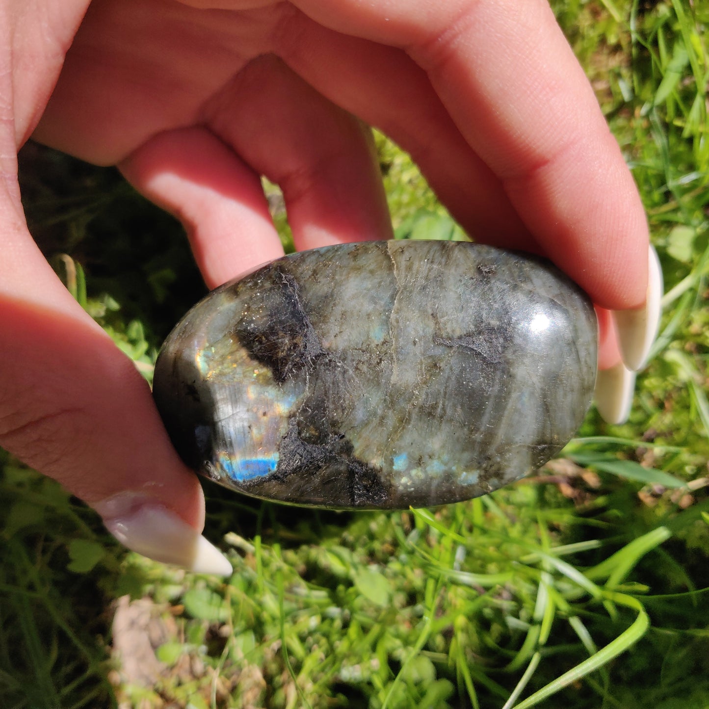 Labradorite Palm Stone (#214)