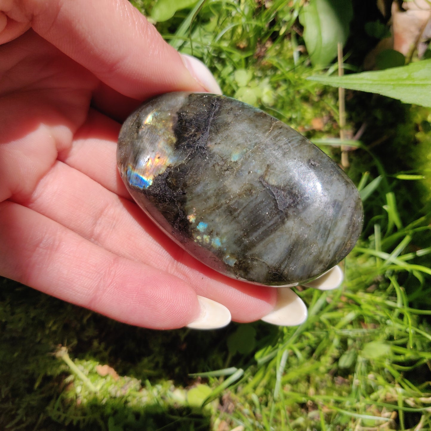 Labradorite Palm Stone (#214)