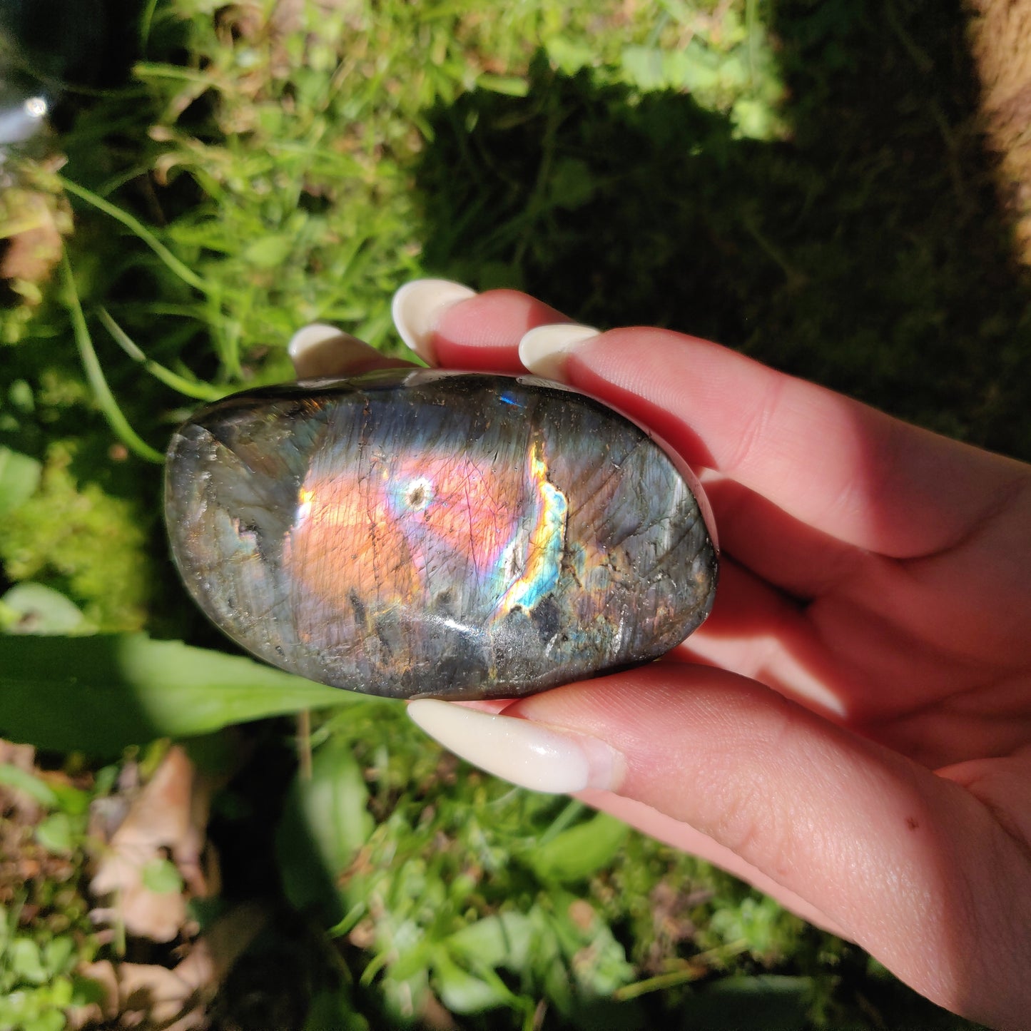 Labradorite Palm Stone (#214)