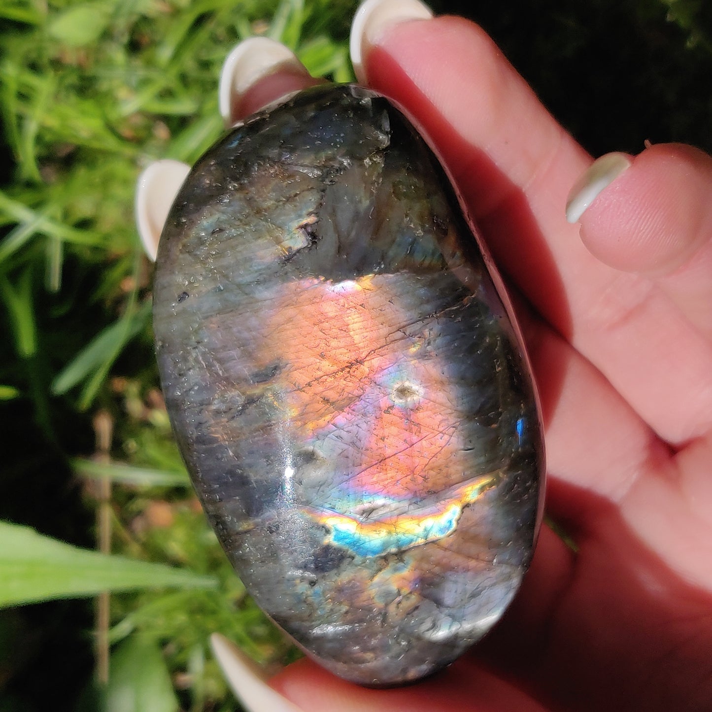 Labradorite Palm Stone (#214)