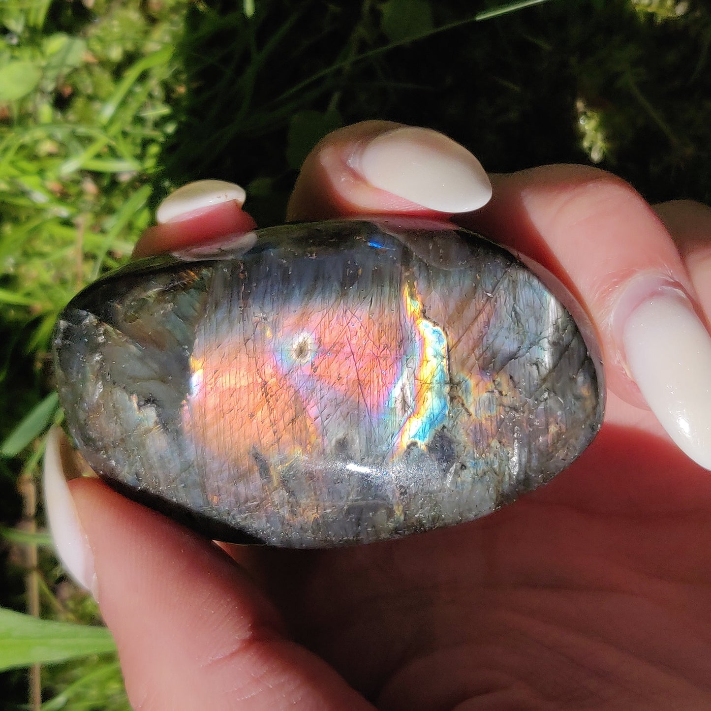 Labradorite Palm Stone (#214)