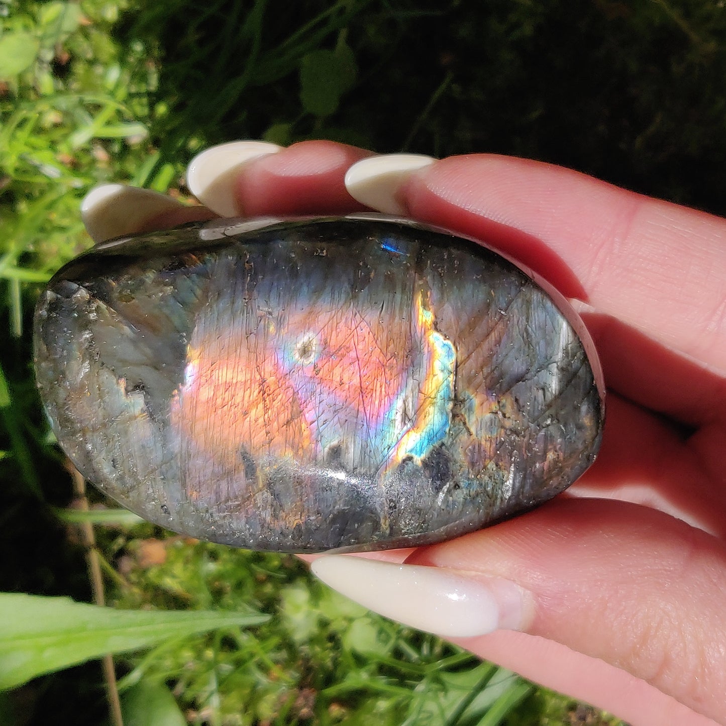 Labradorite Palm Stone (#214)