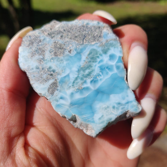 Polished Larimar Slab (#18)