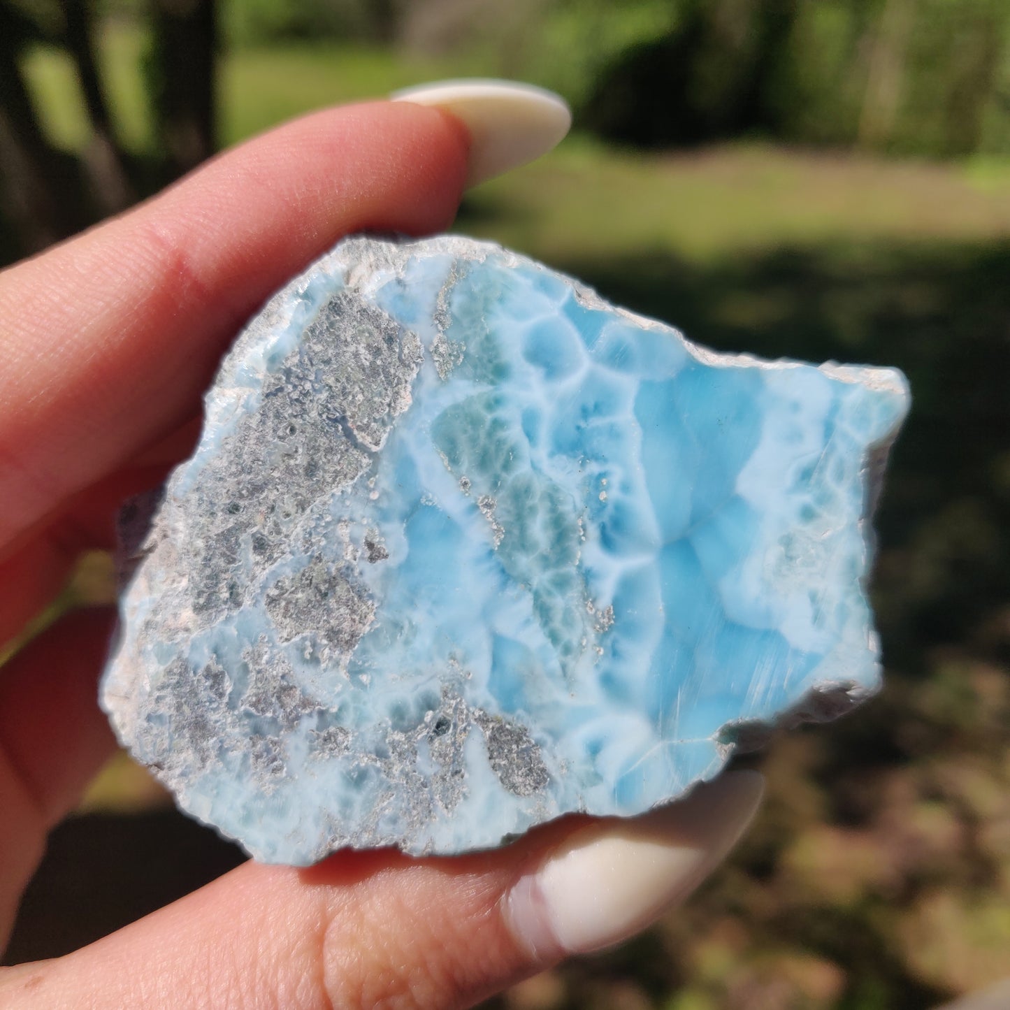 Polished Larimar Slab (#18)