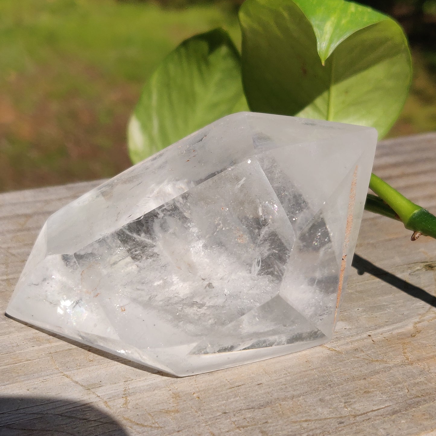 Polished Double Terminated Clear Quartz Point with Inclusions (#6P)